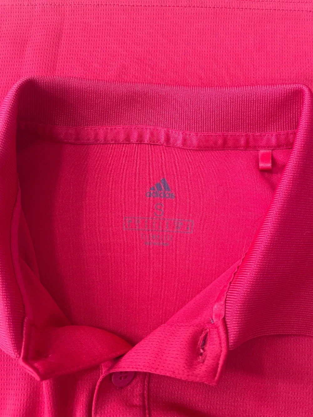 Adidas Climalite Men's Club Tennis Polo Shirt, Scarlet Size Small